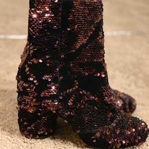 Top Shop Brown Sequin Bootie